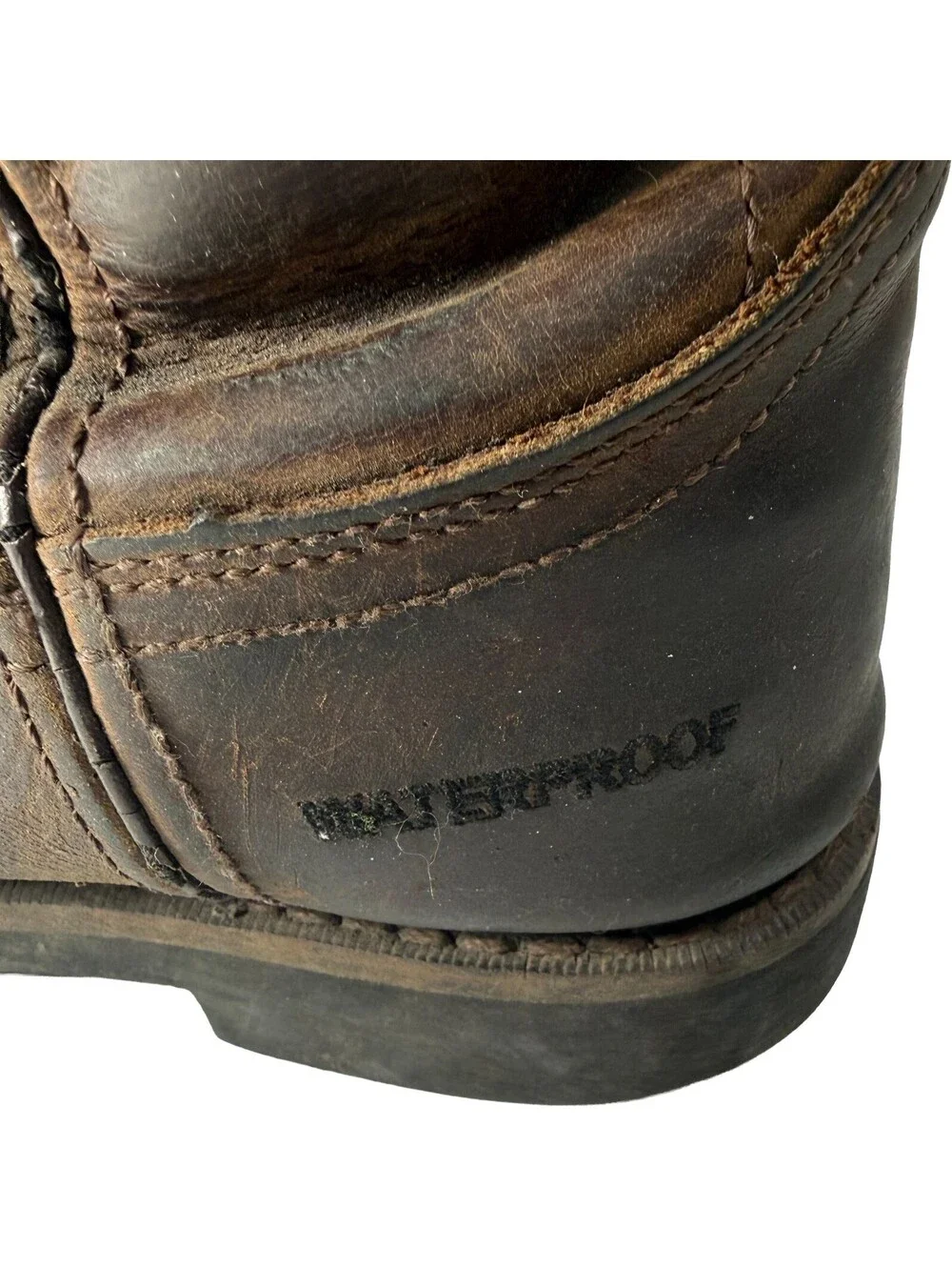 Justin WK4961 Wyoming Waterproof ROUND Steel Toe Western Work Boot Mens Sz 9 EE